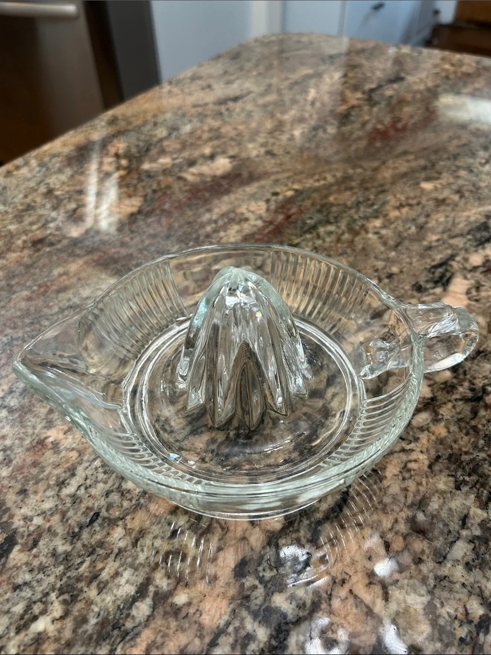 Vintage Clear Glass Handheld Citrus Juicer - Classic Reamer